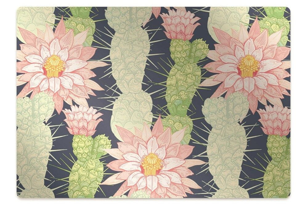 kobercomat.sk Ochranná podložka pod stoličku kaktus kvety 140x100 cm 2 cm 
